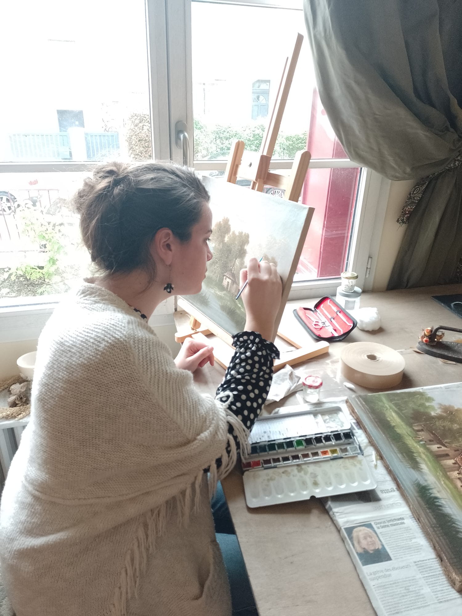 Pauline en atelier